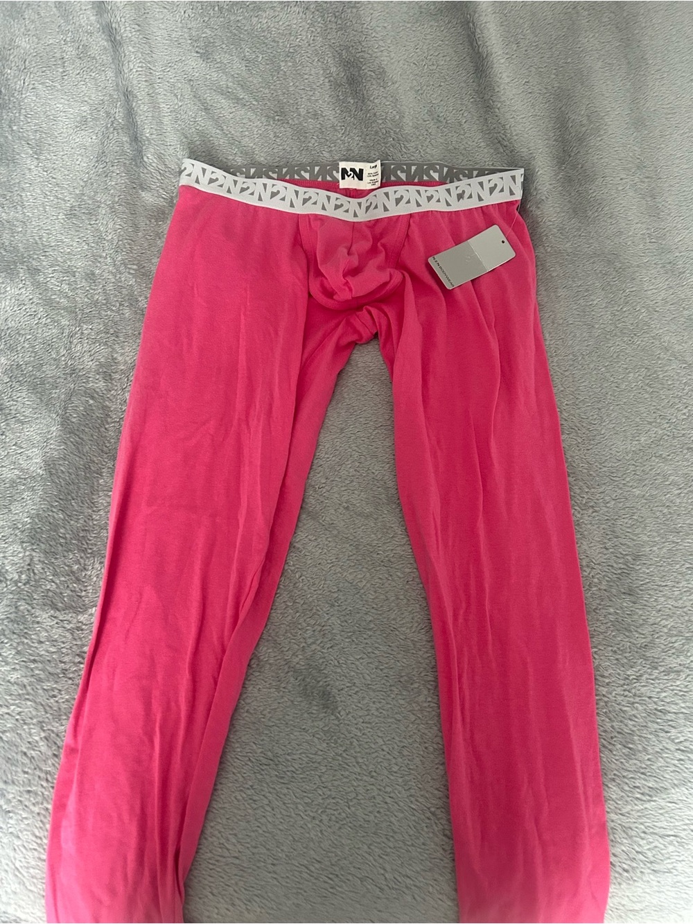 Men's N2N  Pink Stretch Leggings with Branded Waistband.